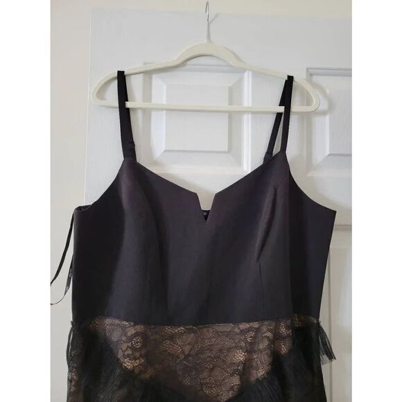 City chic maxi sexi ruffles black lace dress M/18 NWT - Picture 5 of 13